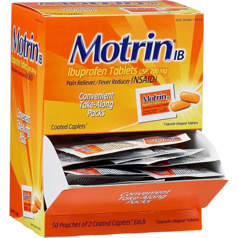 Motrin IB 2pk Tablets Single Dose 50ct