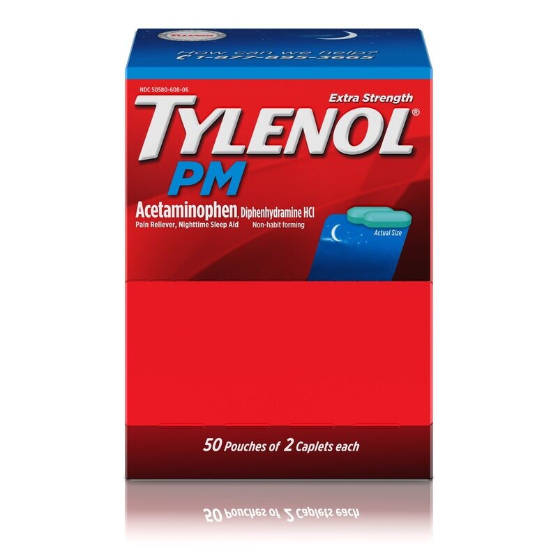 Tylenol Extra Strength PM 2pk Single Dose