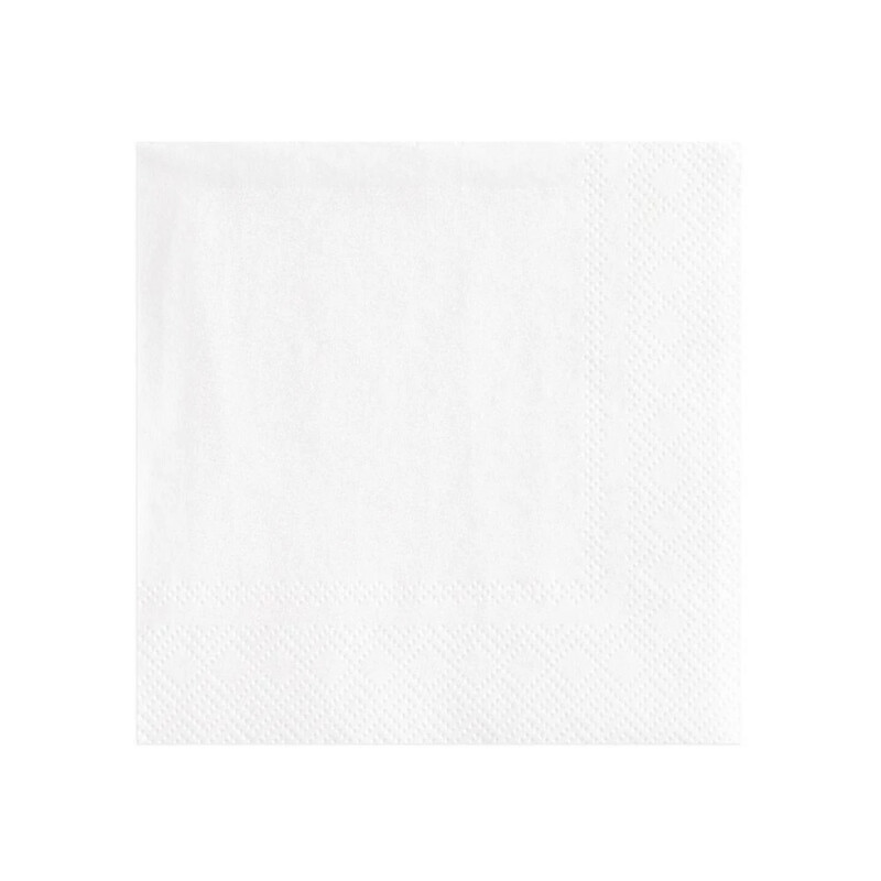 Caspari Beverage White Pearl 20ct