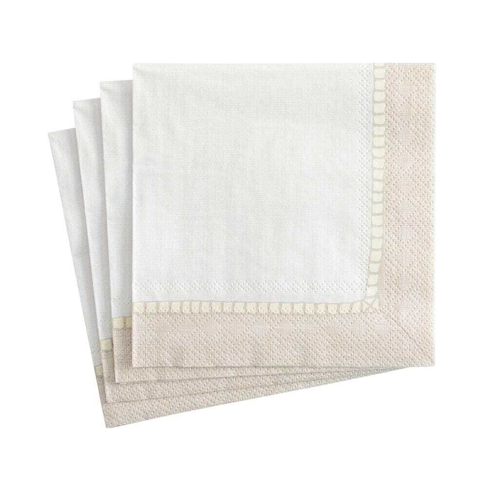 Caspari Guest Towel Natural Linen