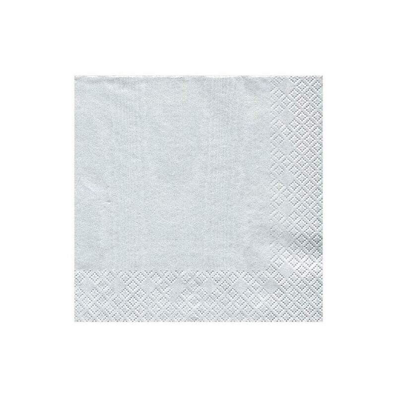 Caspari Beverage Moire Platinum 20ct
