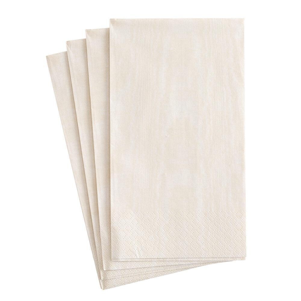 Caspari Guest Towel Moire Ivory 15ct