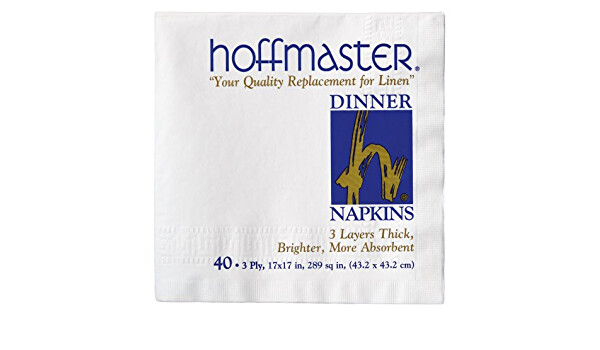 Hoffmaster Dinner Napkin 17x17 Retail Flat #744000