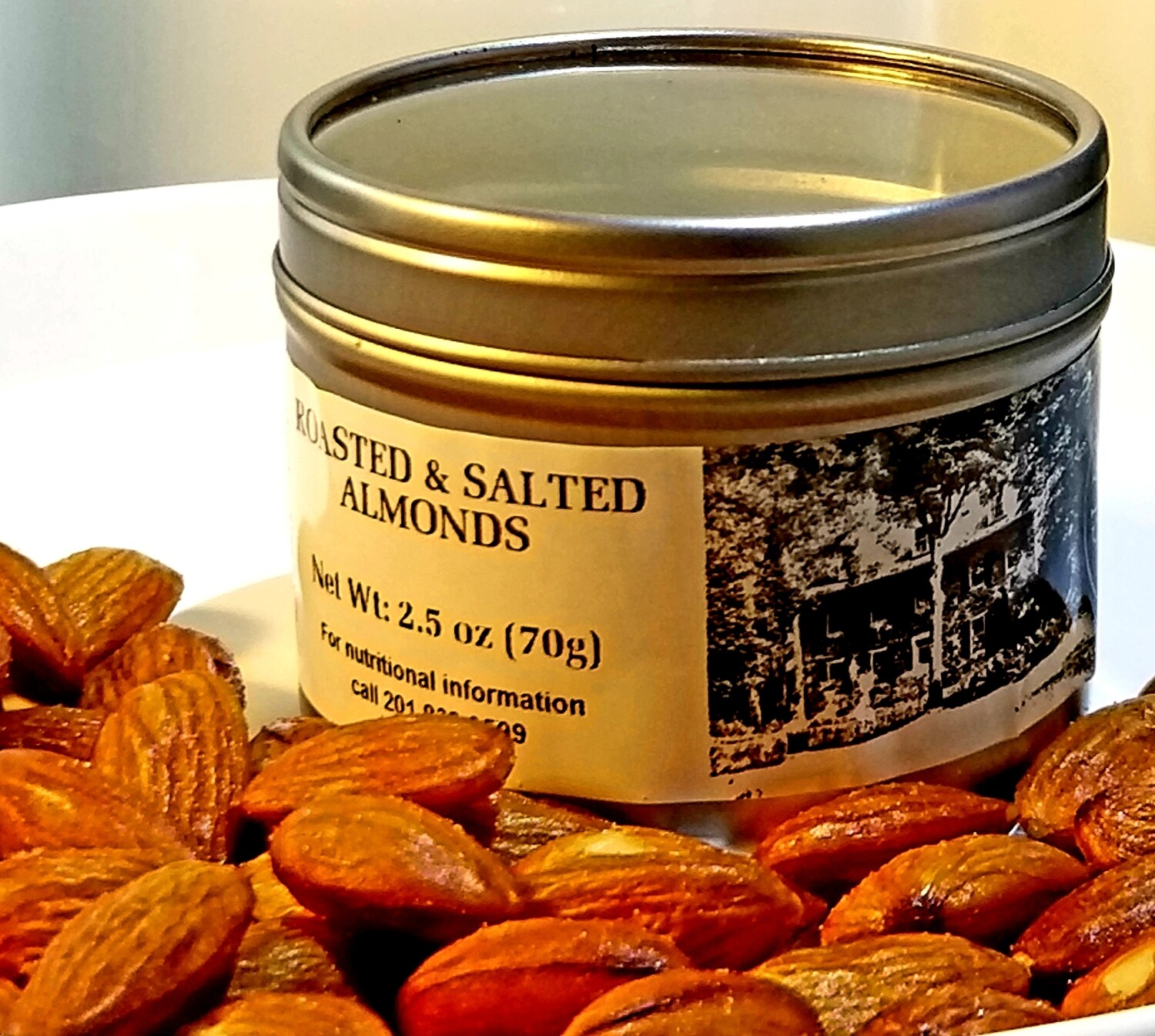Glendower Farm Roasted Salted Almonds 2.5oz Tin