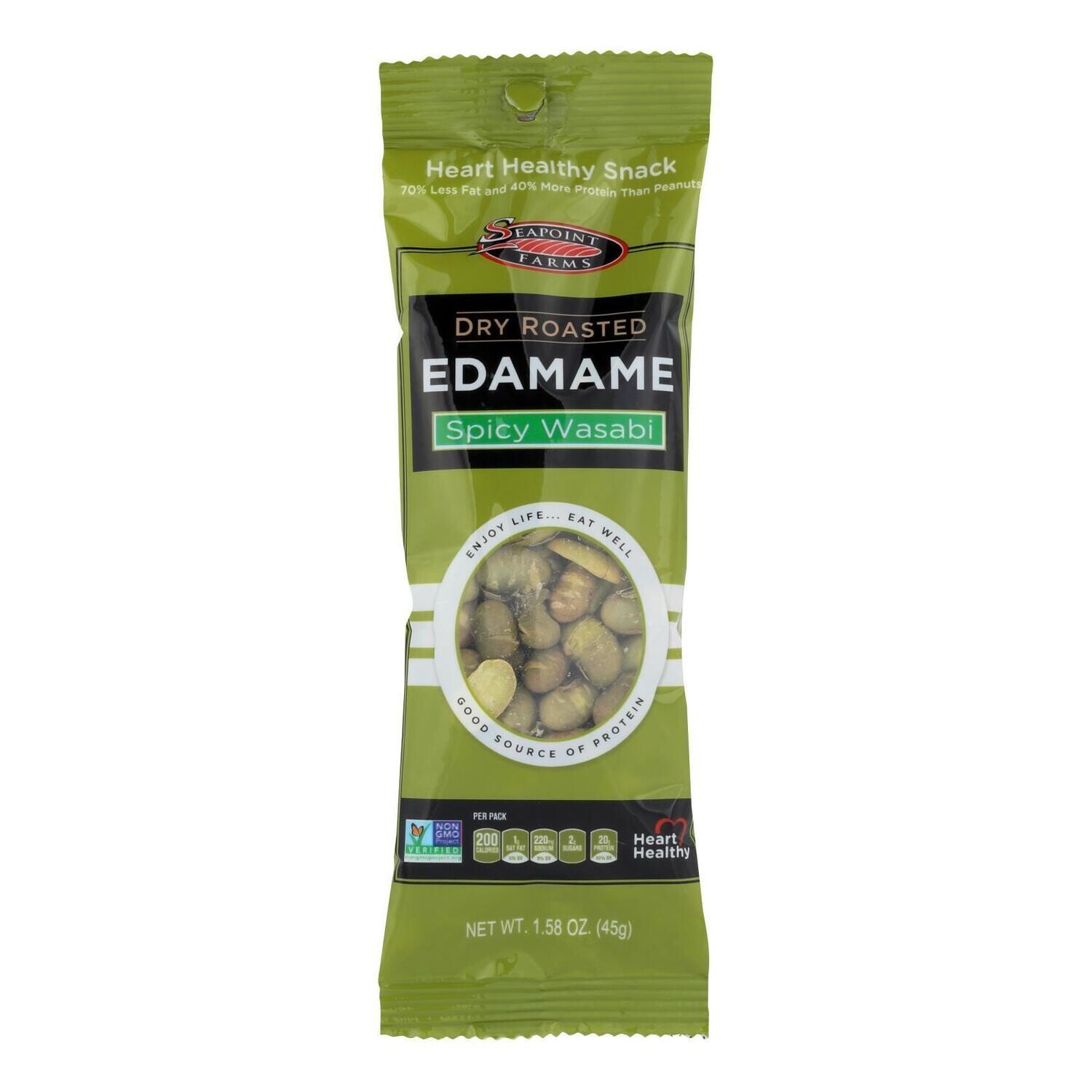 Seapoint Farms Lightly Salted Spicy Wasabi Edamame 1.58oz