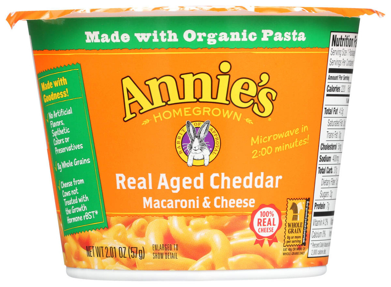 Annie's Organic Microwave Mac &amp; Cheese SS Aged Cheddar 2.1oz