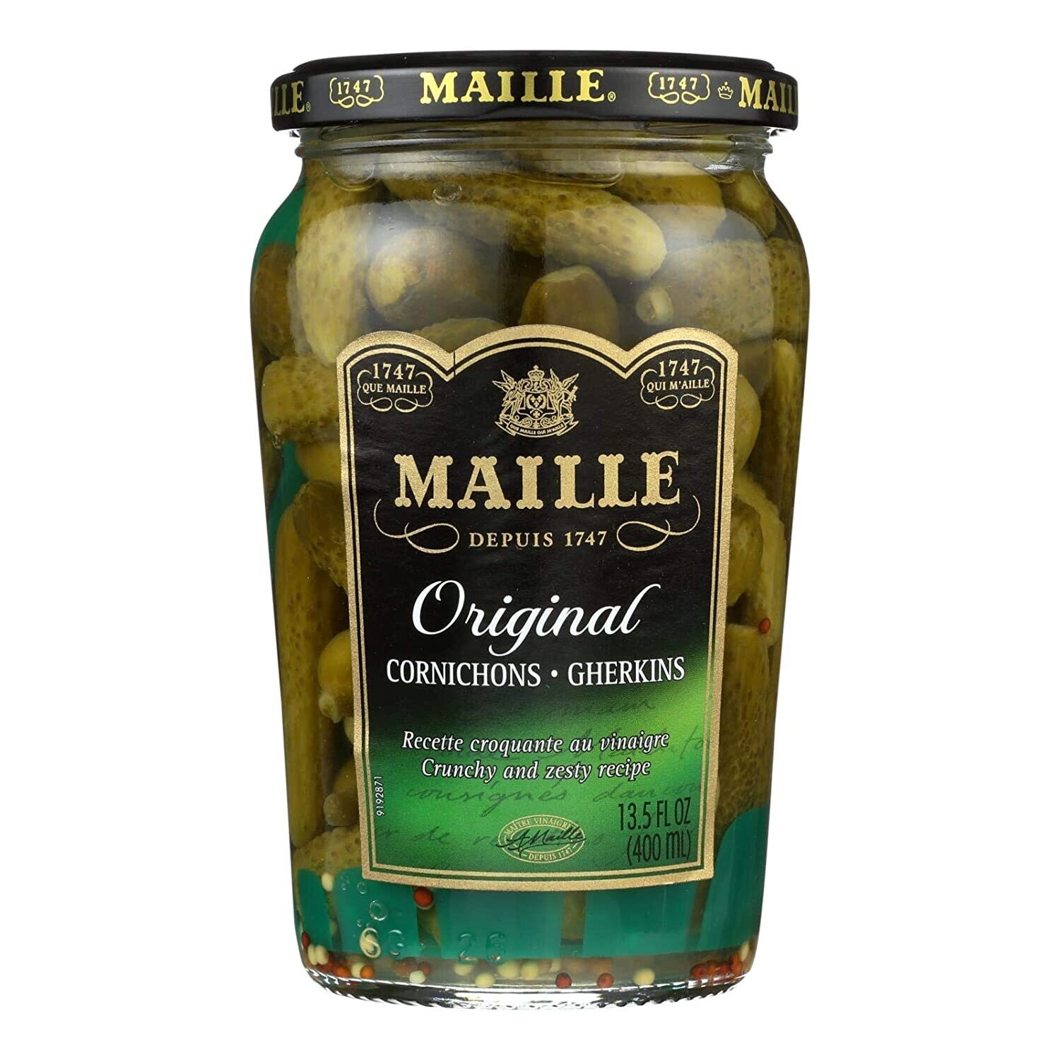 Maille Conichons Gherkin Pickles 13.5oz Glass