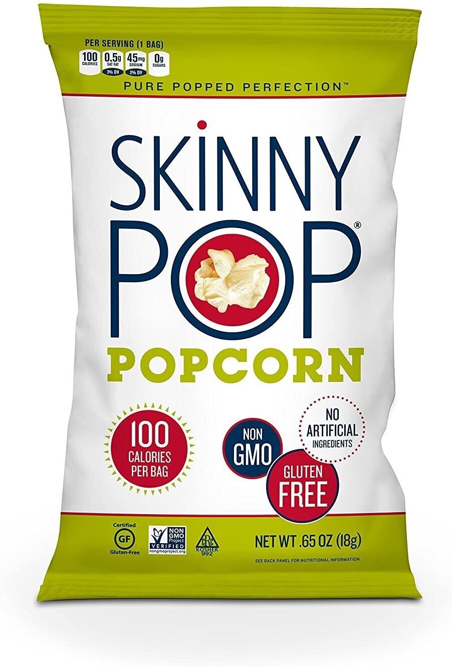 Skinny Pop 100 Calorie Gluten Free .65oz