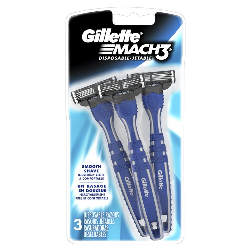 Gillette Mach 3 Disposable Razors 3 Pack