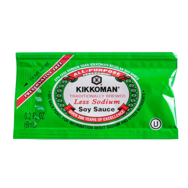 Kikkoman Low Sodium Soy Sauce Packets 6ml