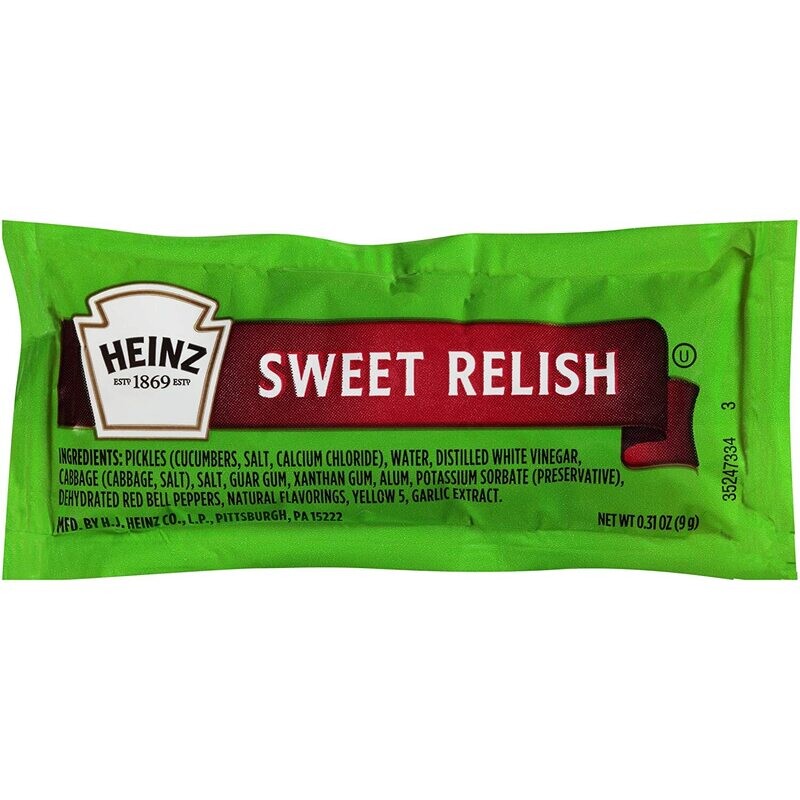 Heinz Sweet Relish Packets 200ct