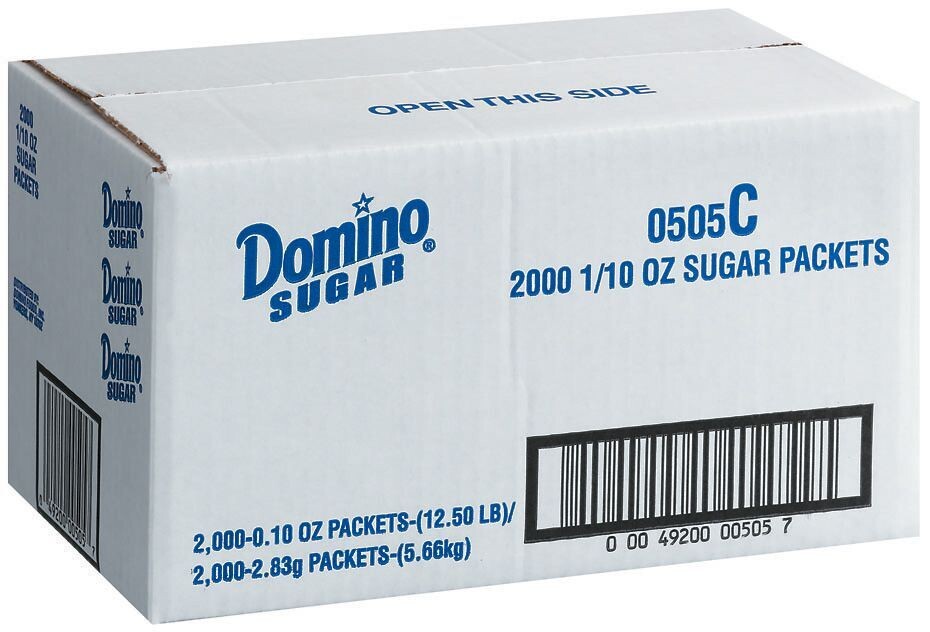Domino Sugar Packets 2000ct (1/10oz)