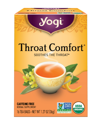 Yogi Throat Comfort Tea Honey-Lemon 16ct