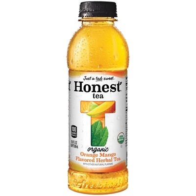 Honest Tea Organic Orange Mango 16.9oz Plastic