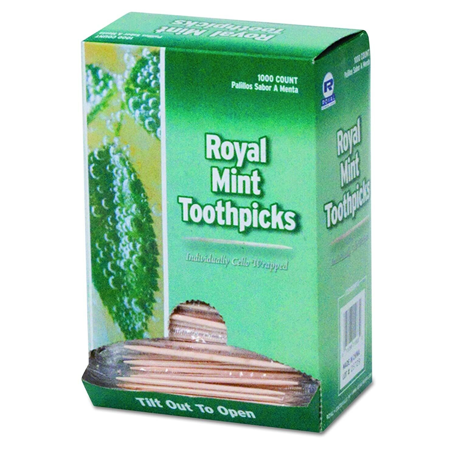 Mint Cello Wrapped Toothpicks