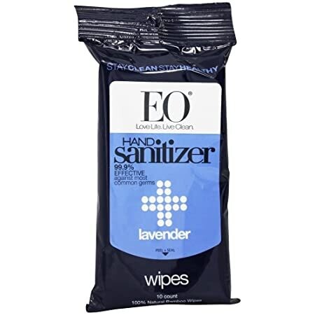 EO Wipes Lavender Hand Sanitizing Pouch 10ct