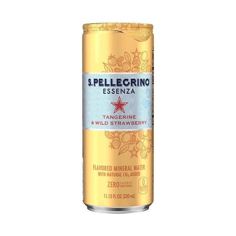 San Pellegrino Sparkling Tangerine &amp; Wild Strawberry Slim Can 11.15oz