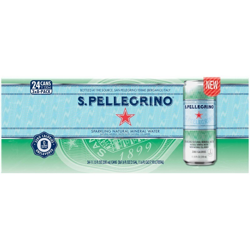 San Pellegrino Sparkling Slim Cans 11.15oz