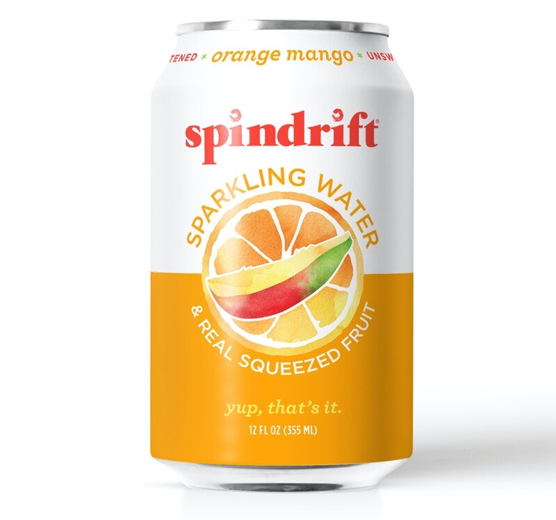 Spindrift Sparkling Orange Mango 12oz Cans