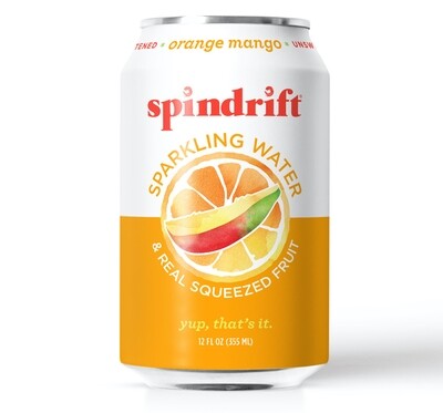 Spindrift Sparkling Orange Mango 12oz Cans