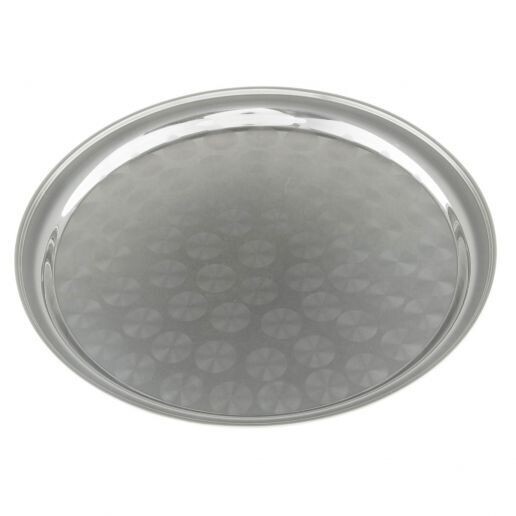 Winco Stainless Steel Round Swirl Serving Tray 16"