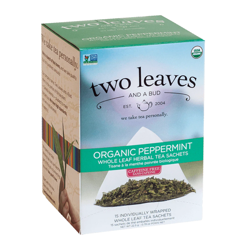 Two Leaves &amp; A Bud Organic Peppermint Tea 25ct