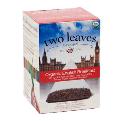 Two Leaves & A Bud Organic English Breakfast 25ct
