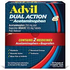Advil Dual (Tylenol plus Advil) Single Dose 2pk