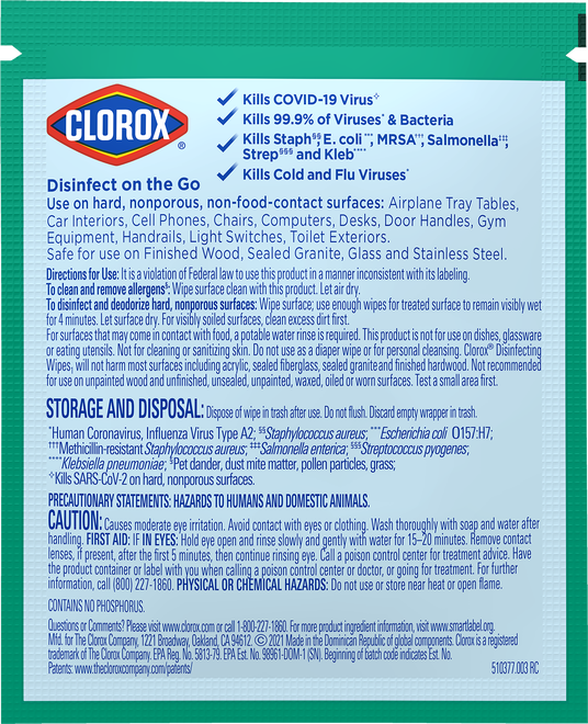 Clorox Wipes 1ct Singles