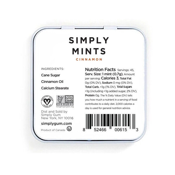 Simply Mint Cinnamon Tins 1.1 oz