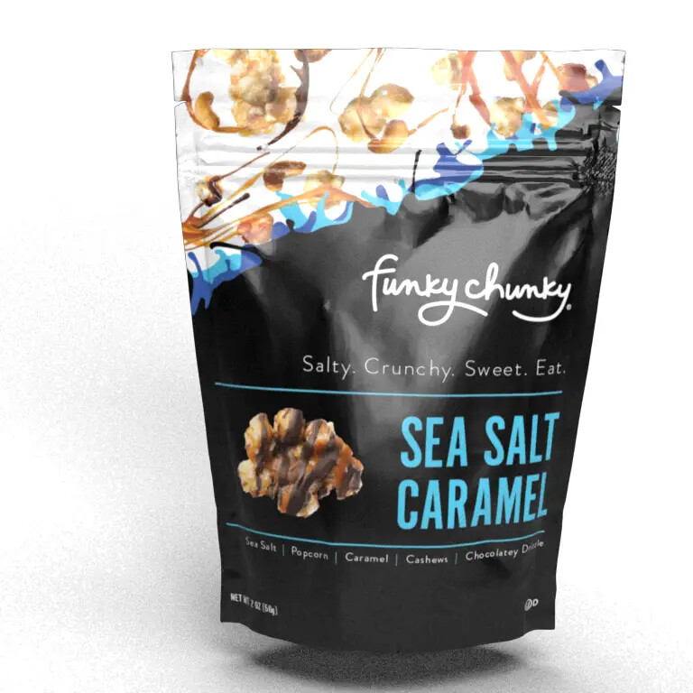 Funky Chunky Sea Salt Caramel Chocolate Popcorn 2 oz