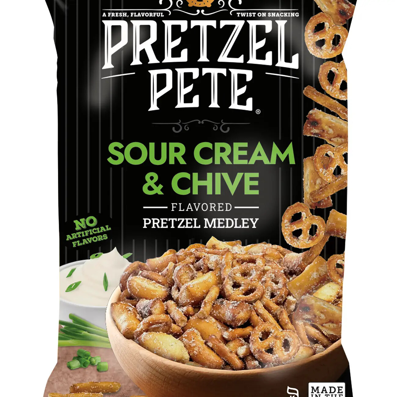 Pretzel Pete Sour Cream &amp; Chive Medley 1 oz