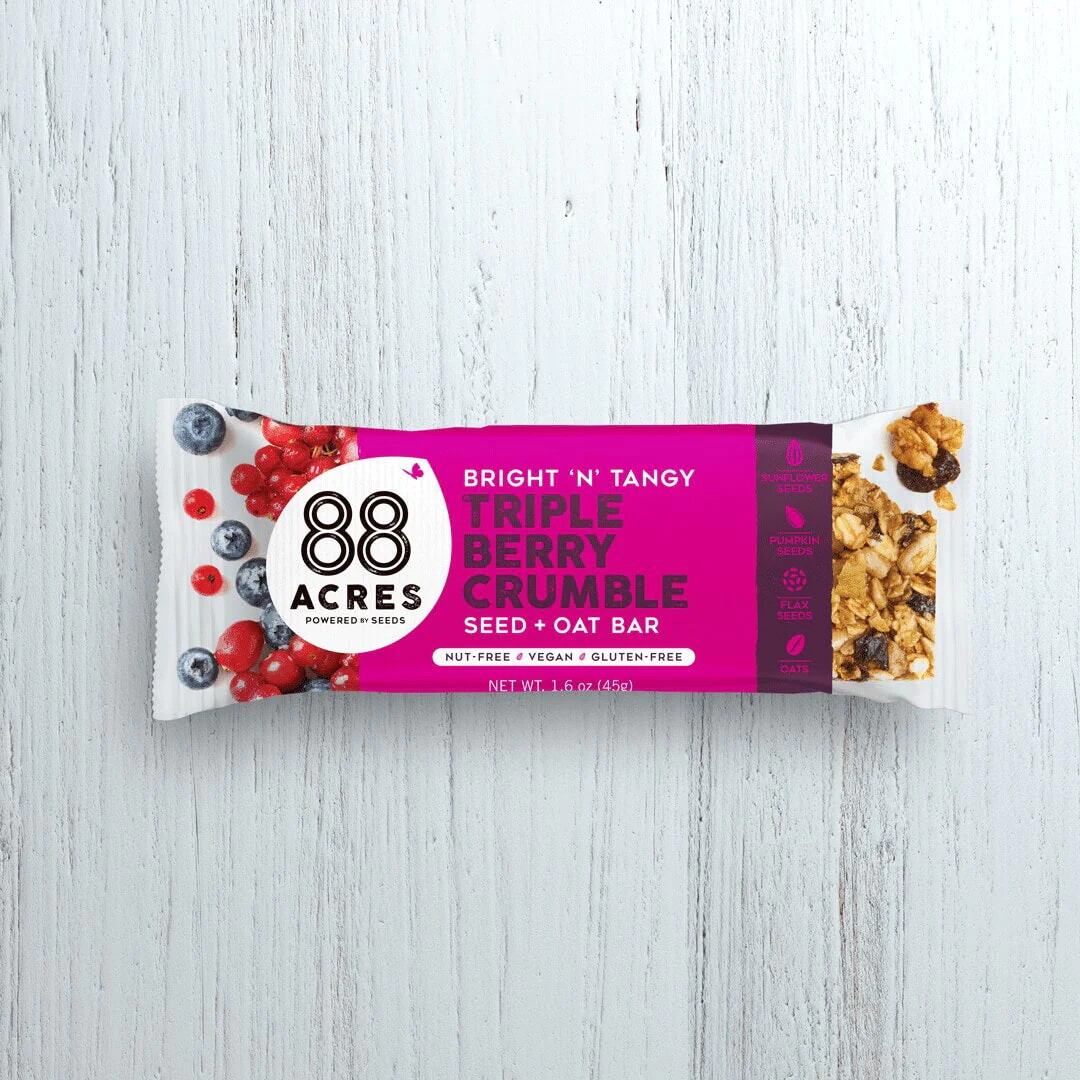 88 Acres Triple Berry Crumble Seed + Oat Bar