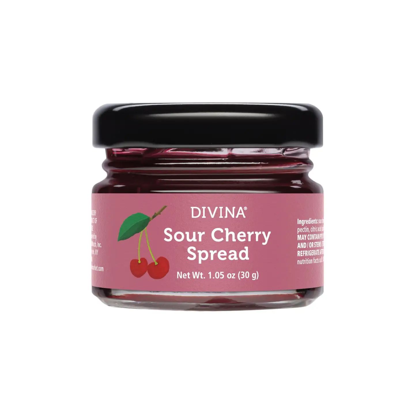 Divina Sour Cherry Spread 1.05 oz Mini Glass