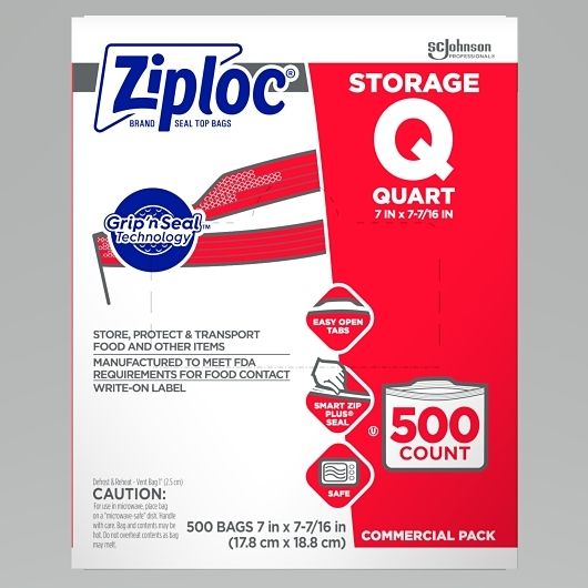 Ziploc Quart Storage Bags Bulk 500ct
