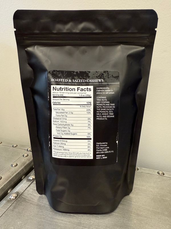 Glendower Farm Salted Cashews 10 oz Pouch