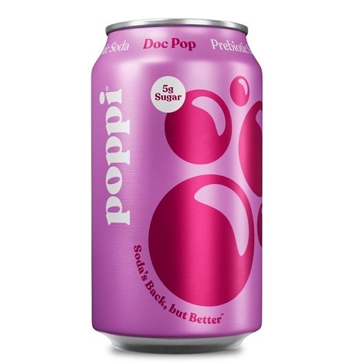 Poppi Prebiotic Doc Pop Soda 12 oz Cans (Shelf Stable)