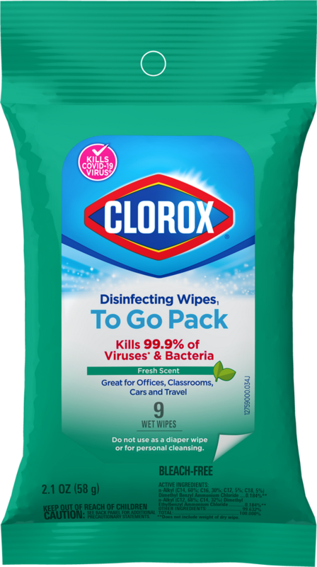 Clorox To-Go Wipes Fresh Scent 9ct Packs
