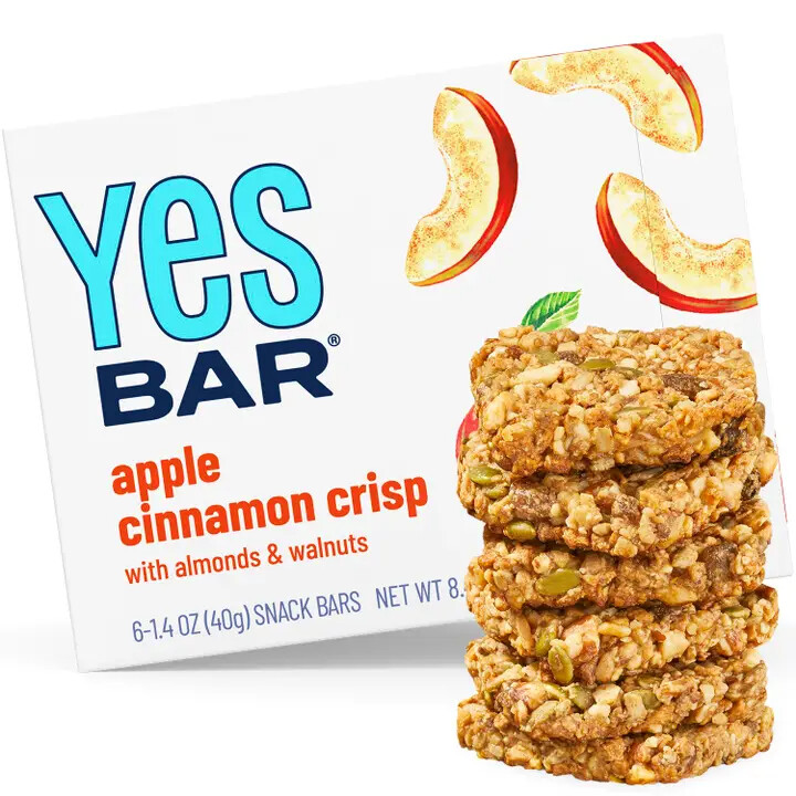 YES Bar Apple Cinnamon Crisp Gourmet Plant Based Bar