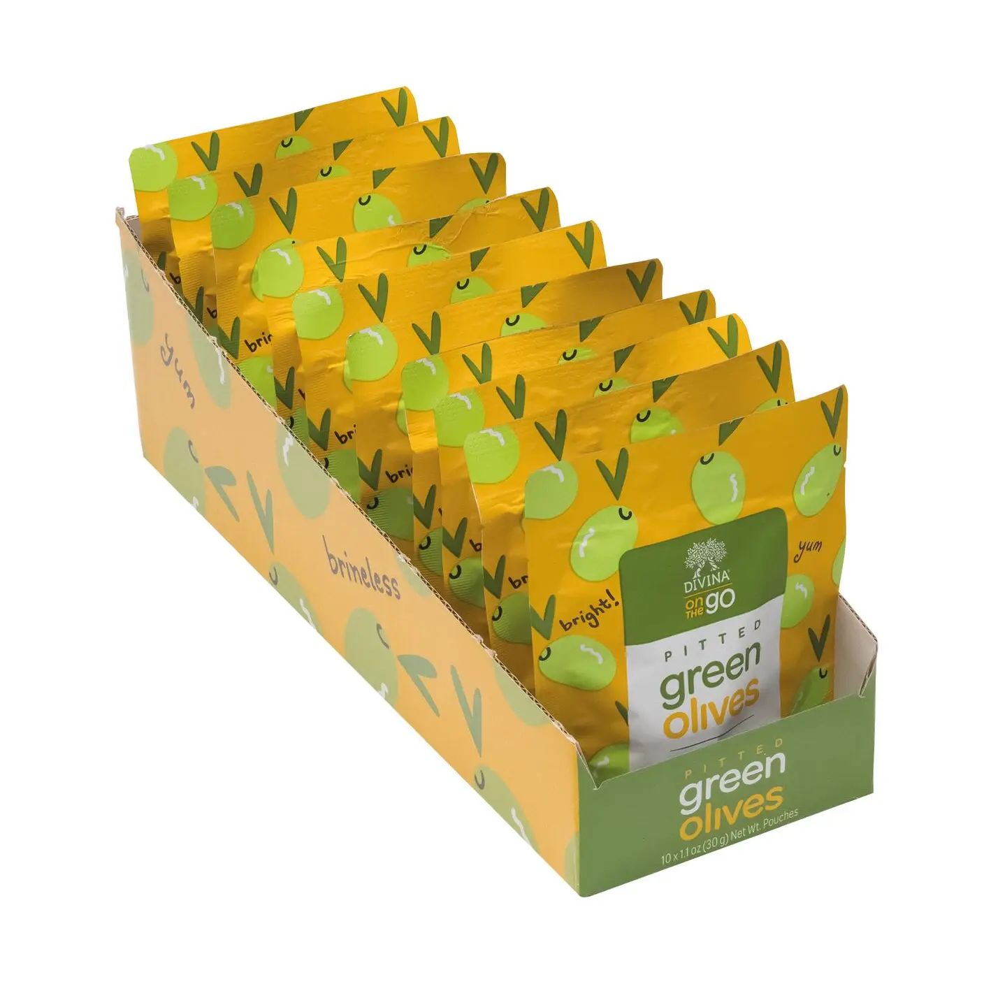 Divina Green Olives to Go 1.5 oz Pouch