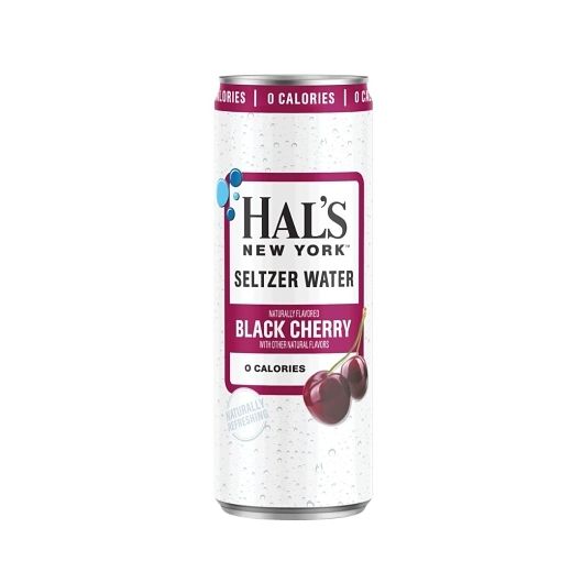 Hal's of New York Black Cherry Seltzer 12 oz Cans
