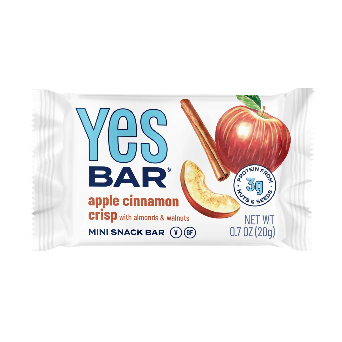 YES Bar Mini Apple Cinnamon Crisp .7 oz