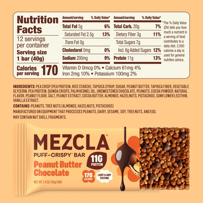 Mezcla Bar Chocolate Peanut Butter 1.4 oz