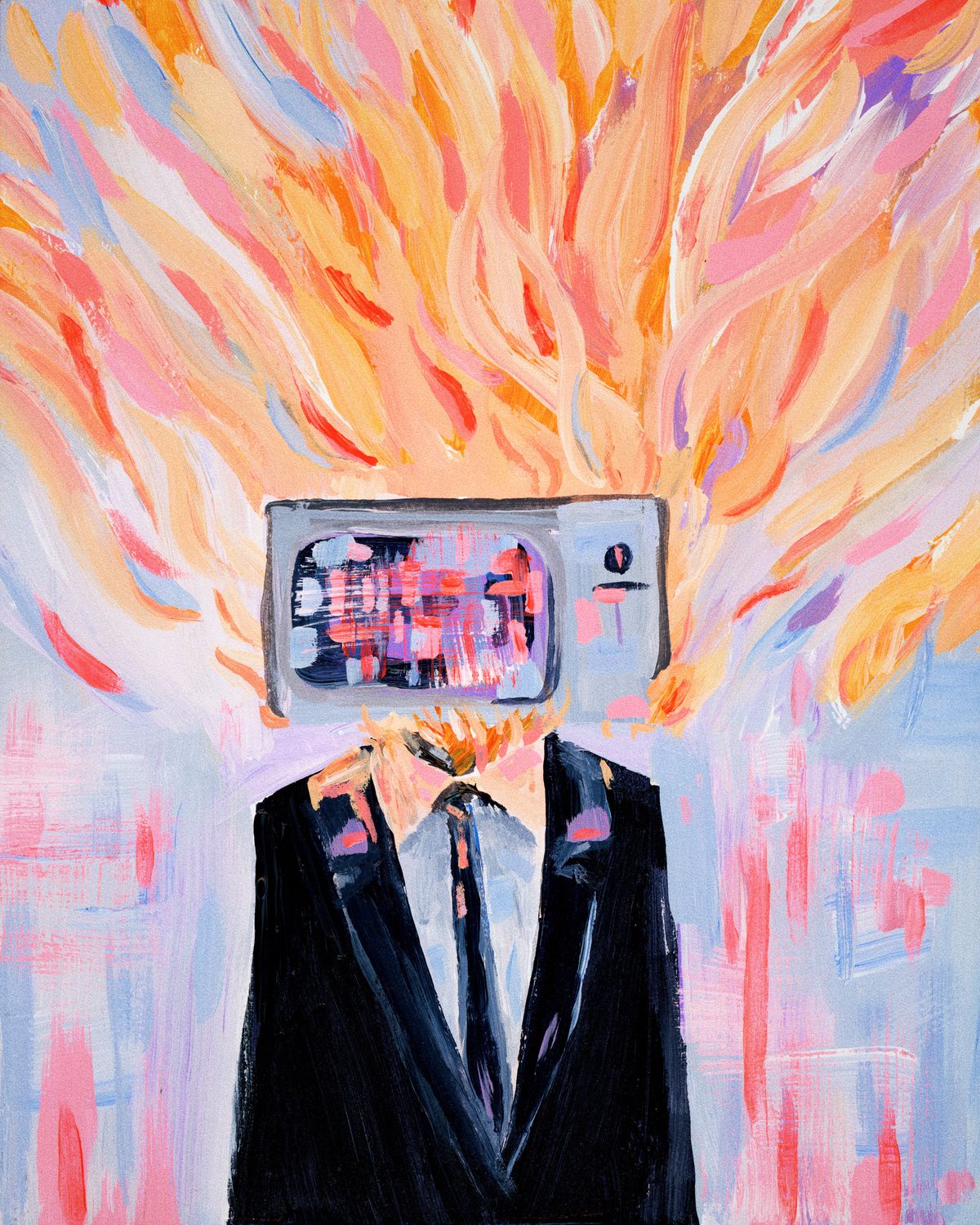 Static Flames Original Painting