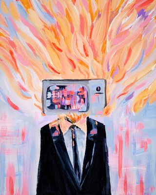 Static Flames Original Painting