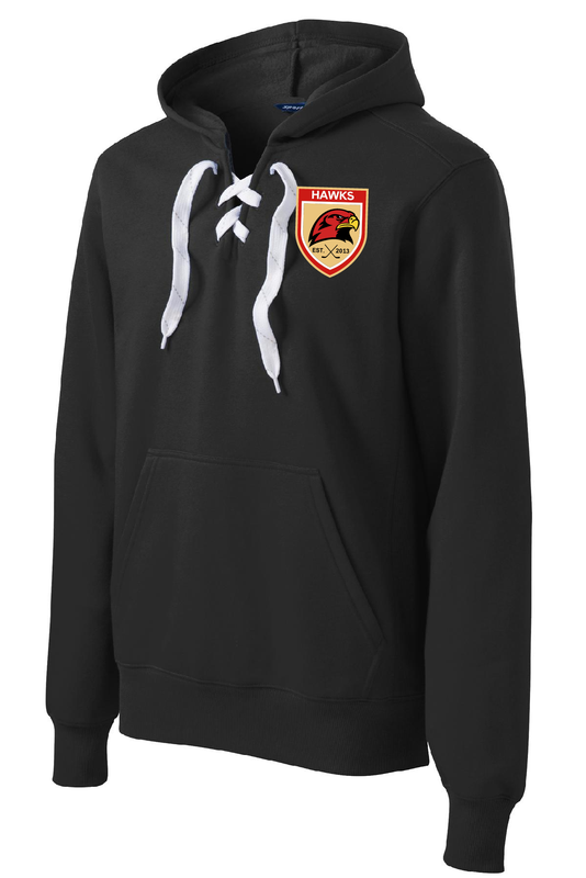 HAWKS CLASSIC LOGO HOCKEY LACE HOODIE