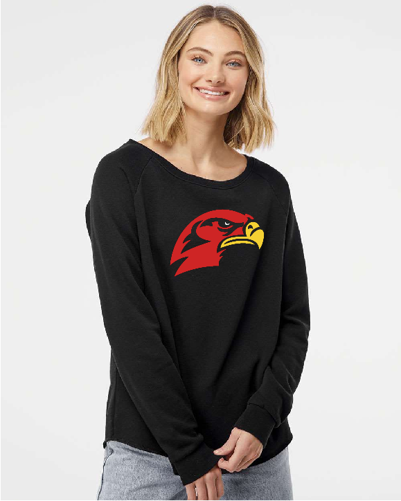 HAWK WAVE WASH CREW NECK SWEATSHIRT (LADIES)