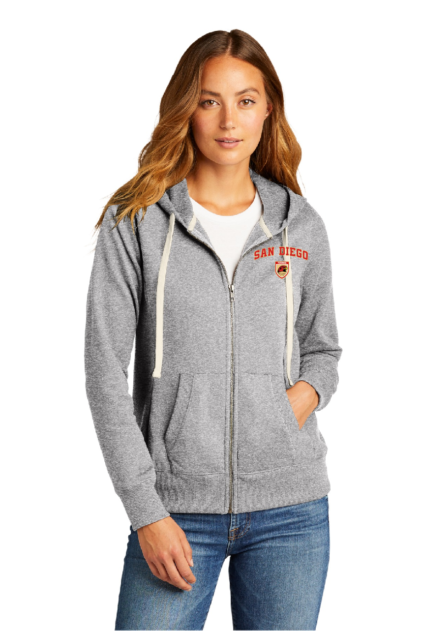 HAWKS FLEECE FULL ZIP HOODIE (LADIES)
