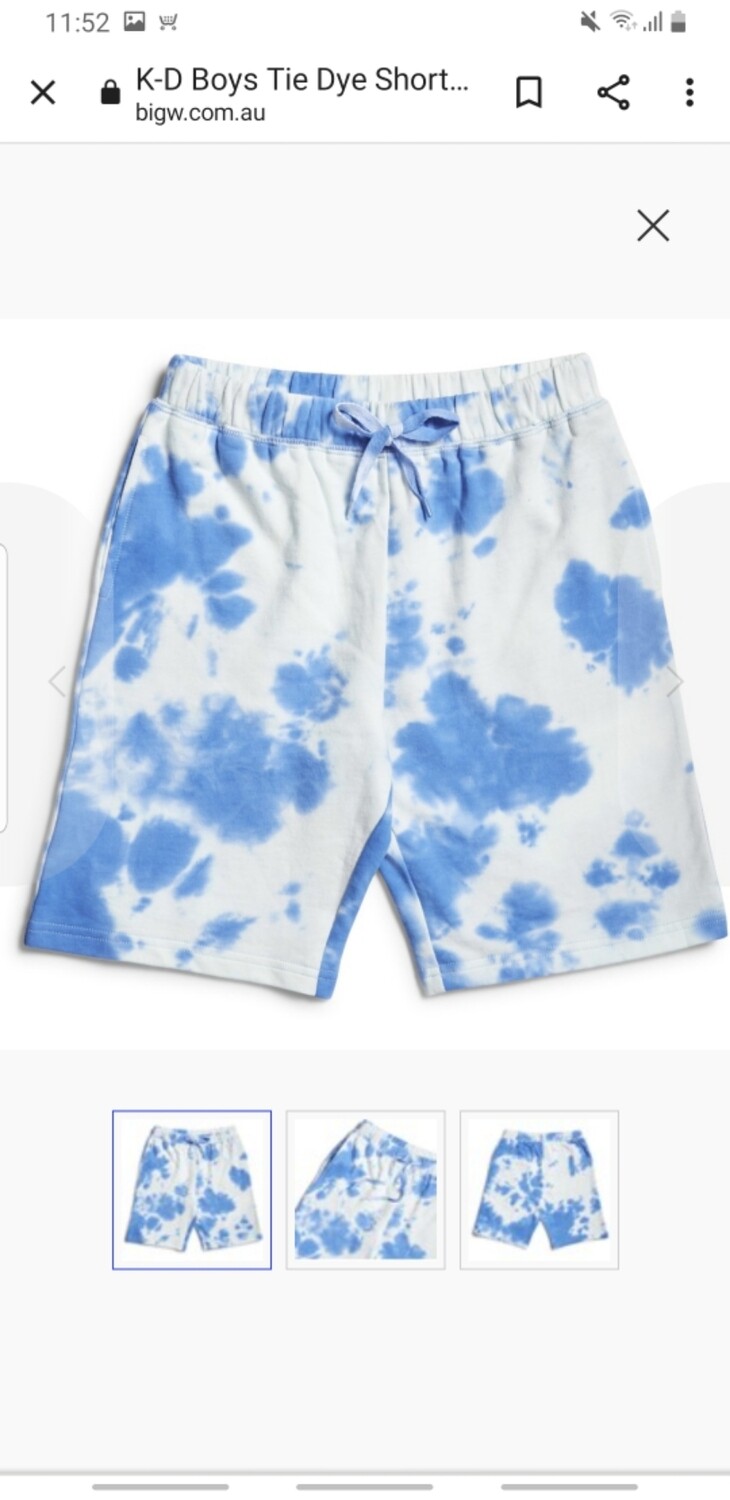 Tie die shorts