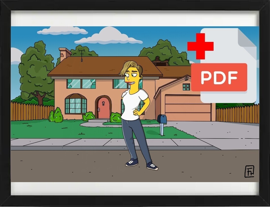 Dibujo cuerpo entero PDF o ENMARCADO+PDF